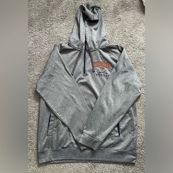 Men’s University of Virginia Cavaliers Quarter-Zip Hoodie - Picture 2 of 4
